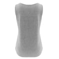 thumbnail image 4 of Ruyang Tank Tops for Women Women's Crew Neck Casual Solid Color Button Decorated Small Tank Top Loose Workout Shirts Women, 4 of 4