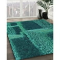 thumbnail image 2 of Ahgly Company Indoor Rectangle Patterned Medium Teal Green Area Rugs, 2' x 5', 2 of 6