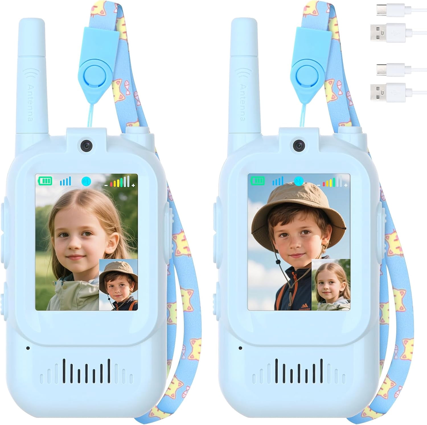 NXGKET Talkie Walkie pour Adulte et Enfant, 3 Talkies-Walkies Longue Portée 5 km, Radios Bidirectionnelles Rechargeables, 16 Canaux, VOX Fonction, Toki Walki pour Camping, Activités de Plein air