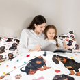 thumbnail image 4 of Homewish Dachshund Dog Full Size Comforter Sets,Paw Bone Print Bedding Comforter Set,Red Balloon Decor,Polkadot Reversible,3 Pieces,1 Comforter and 2 Pillowcases, 4 of 7