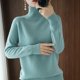 thumbnail image 4 of Suéter de cuello alto grueso para mujer, jersey holgado de estilo occidental de punto con cuello alto y parte inferior, 4 of 6