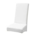 thumbnail image 4 of CATIEBYE Elastic Band Chair Seat Cover White PU Oilproof Protective Slipcover, 4 of 8