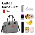 thumbnail image 6 of Holuxer Lunch Box for Women Cute Insulated Lunch Bags, Large Leakproof Cooler Purse with Side Pockets & Removable Shoulder Strap Womens Lunch Tote Bag for Work Picnic Beach (Stripe), 6 of 8