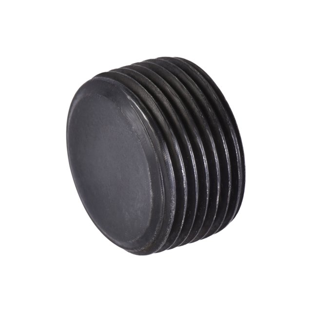 Unique Bargains Carbon Steel Internal Hex Thread Socket Pipe Plug, M22x1.5 Male Thread Black Pipe Cap, 5Pcs