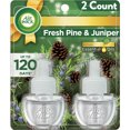 thumbnail image 1 of Air Wick Plug in Scented Oil 2 Refills, Fresh Pine and Juniper, Fall scent, Fall spray, (2x0.67oz), Essential Oils, Air Freshener, Packaging May Vary, 1 of 4