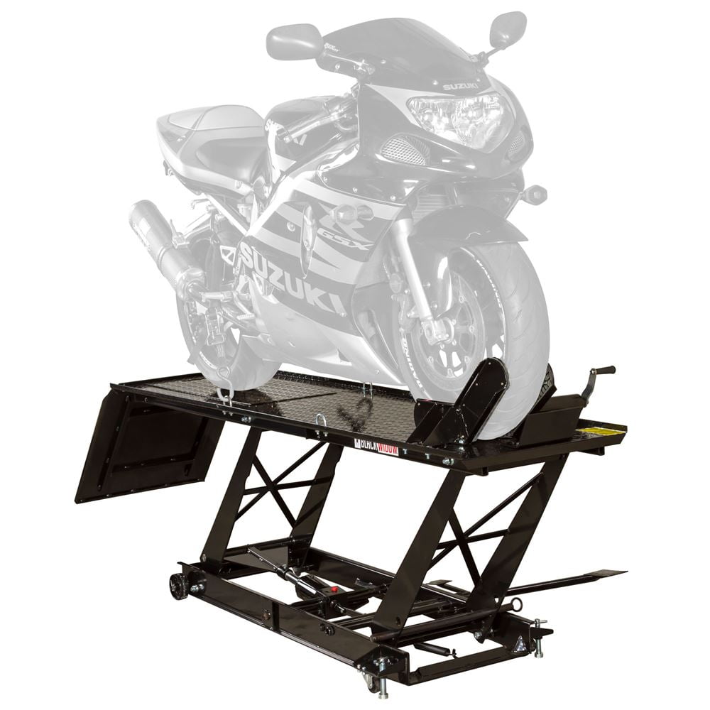 Black Widow Hydraulic Motorcycle Lift Table - 1,000 lb. Capacity