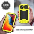 thumbnail image 7 of Feishell Cover for iPhone 14 Plus Case Heavy Dustproof Shockproof Dropproof Military Grade Rugged Durable Aluminum Metal Case with Kickstand Screen Protector, Yellow, 7 of 7