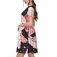 thumbnail image 2 of Disketp Cute Axolotl Sakura Blossoms para Vestido de Manga Corta para Mujeres, Vestidos de Verano para Mujeres, Casual y Holgado para la Playa, 2 of 6