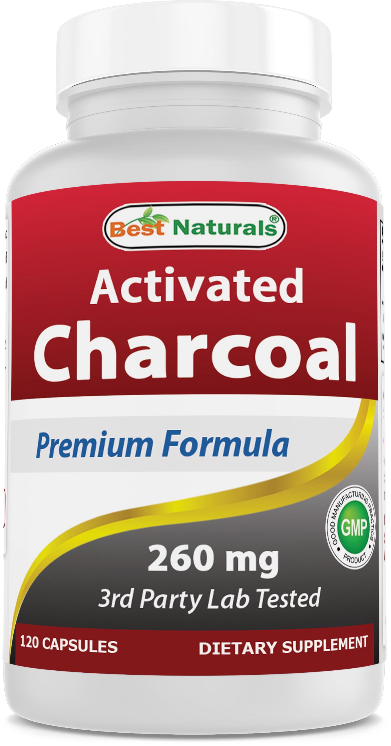 Best Naturals Activated Charcoal 280 mg 120 Capsules