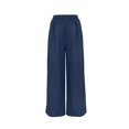 thumbnail image 4 of Wutalume Wide Leg Pants for Women Summer Casual, Flowing Beach Trousers with Elastic Waist for Vacation, Cruise, Holiday,Navy 2XL, 4 of 5