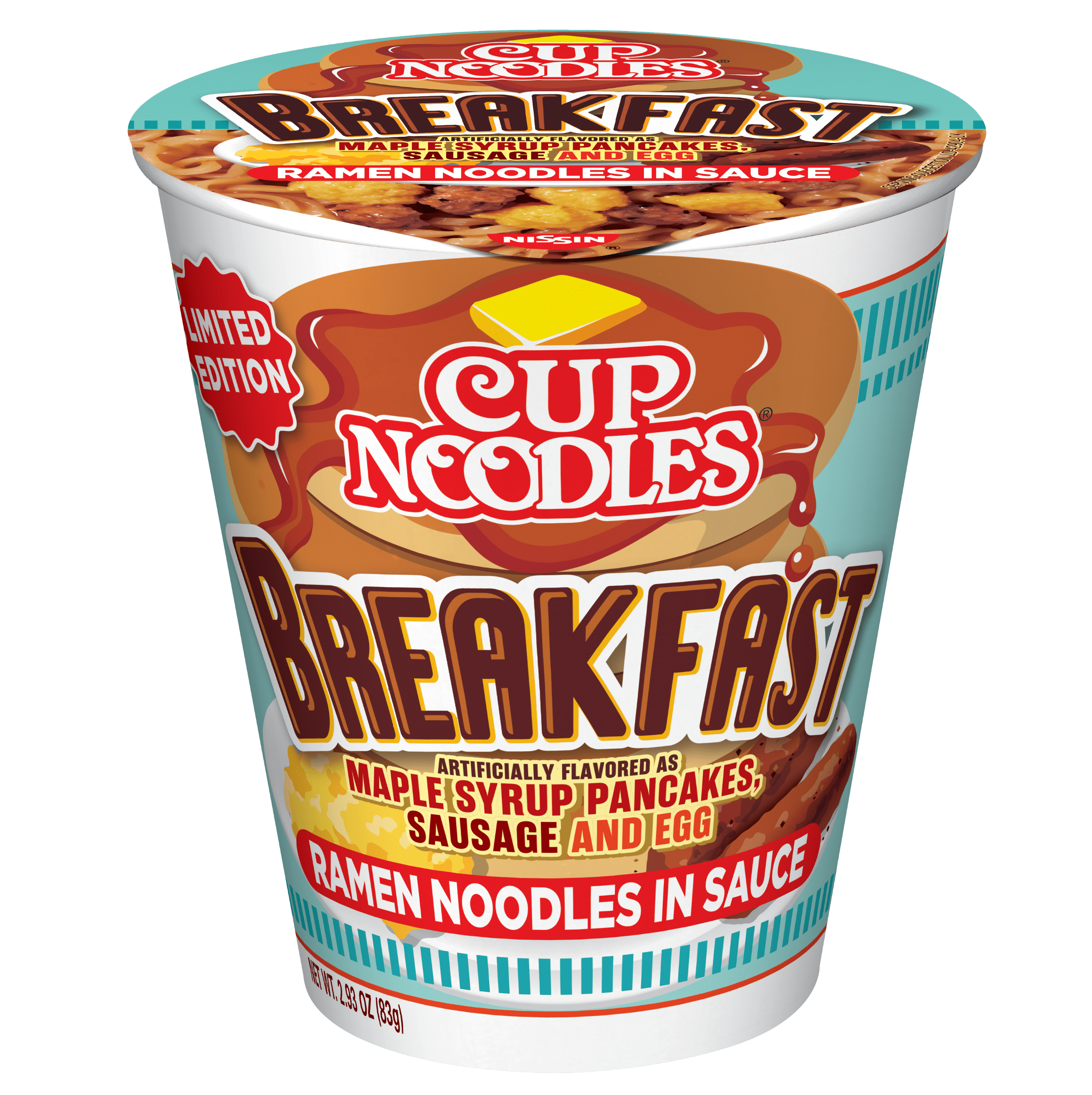 Nissin Breakfast Flavor Ramen Cup Noodles 2 25 Ounces