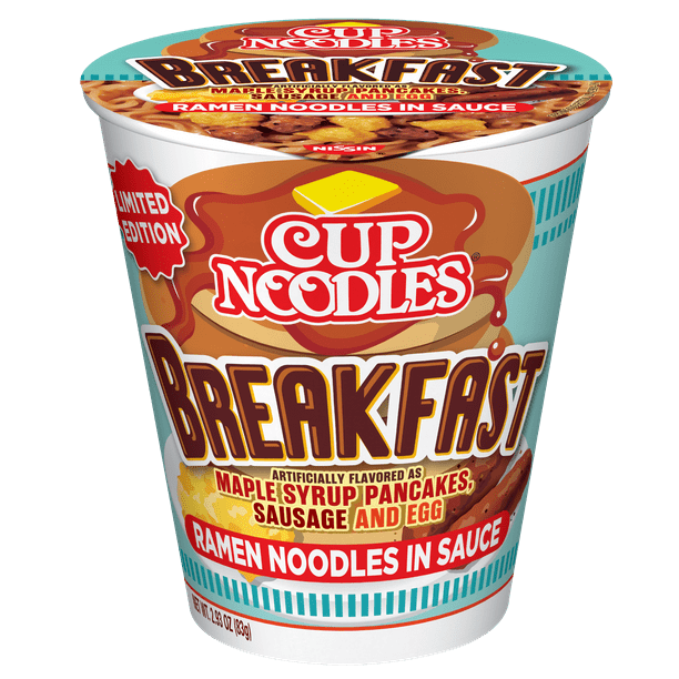 Nissin Breakfast Flavor, Ramen Cup Noodles, 2.25 Ounces