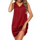 thumbnail image 2 of Vestidos de Verano de Algodón Casual para las Mujeres sin Mangas Mini Vestido de Sol, Cuello Tripulado Tanque Suelto Corto de Playa, 2 of 9