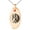 Rose, variant on Stainless Steel Janus Greek God of Beginnings Engraved Small Oval Charm Pendant Necklace