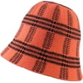thumbnail image 3 of CoCopeaunts Women's Bucket Hat Autumn Winter Fisherman Hat Fashion Plaid Version Versatile Woolen Bucket Cap Warm Ear Protection, 3 of 8