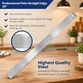30 Inch Heavy Duty Stainless Steel Straight Edge with Beveled Edge for ...