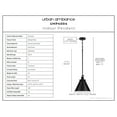 thumbnail image 3 of Luxury Traditional Pendant, 12.75H x 12.25W, with Modern Farmhouse Style, Midnight Black, UHP4004 by Urban Ambiance, 3 of 5