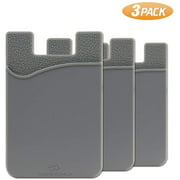 Phone Card Holder, SHANSHUI Credit Card Holder Compatible with Every Phone iPhone, Android & Most Smartphones (Gray /