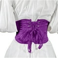 thumbnail image 3 of Women Steampunk Corset Belt Medival Elastic Waist Belt for Dresses Purple XL, 3 of 5