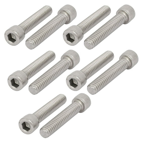 1/4"-20 x 1-1/4" 304 Stainless Steel Full Thread Hex Socket Head Cap Screw 10Pcs