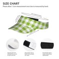 thumbnail image 2 of Salouo White Green Plaid Pattern Sport Sun Visor Hats,1-Piece of Adult Sunscreen Visor Cap Adjustable Sun Hat for Outdoor Activities Fits for Women and Men (One Size), 2 of 6