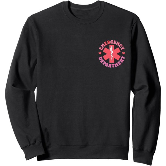 Cute Emergency Department Nurse Graphic Sweatshirt for Women - Perfect for Healthcare Professionals