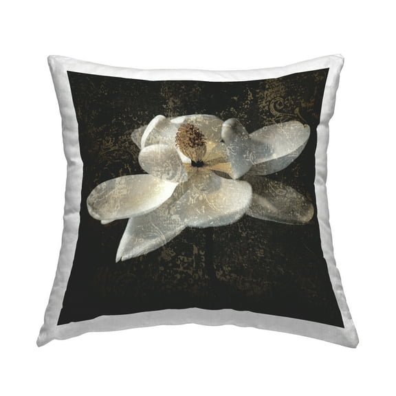 Stupell Industries Vintage Pattern Flower Decorative Printed Throw Pillow, 18 x 18