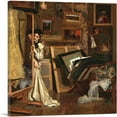 thumbnail image 1 of ARTCANVAS The Psyche My Studio 1871 Canvas Art Print by Alfred Stevens - Size: 26" x 26" (0.75" Deep), 1 of 9