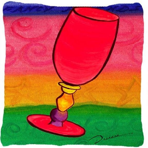Carolines Treasures LD6040PW1414 14 x 14 in. Wine Decorative Fabric Pillow