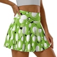 thumbnail image 3 of Xoenoiee Green Golf Print Womens Pleated Tennis Skirts Soft Breathable Built-in Shorts Inner Pockets High Waisted Athletic Golf Skorts for Women, Size M, 3 of 7