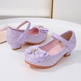 thumbnail image 6 of Quealent Girls Flats Sparkle Party Mary Jane Princess Dress Shoes Purple for Size 13.5, 6 of 7