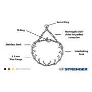 Herm Sprenger Stainless Steel Prong Dog Training Collar with Removable Links for Medium Dogs, Silver
