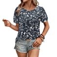 thumbnail image 2 of Cilsoka Summer Shirts for Women 2025 Casual Plus Size Summer Tops for Women 5X-6X Womens Graphic Tees V Neck Blouses for Women Casual Petite My Orders Placed, 2 of 5