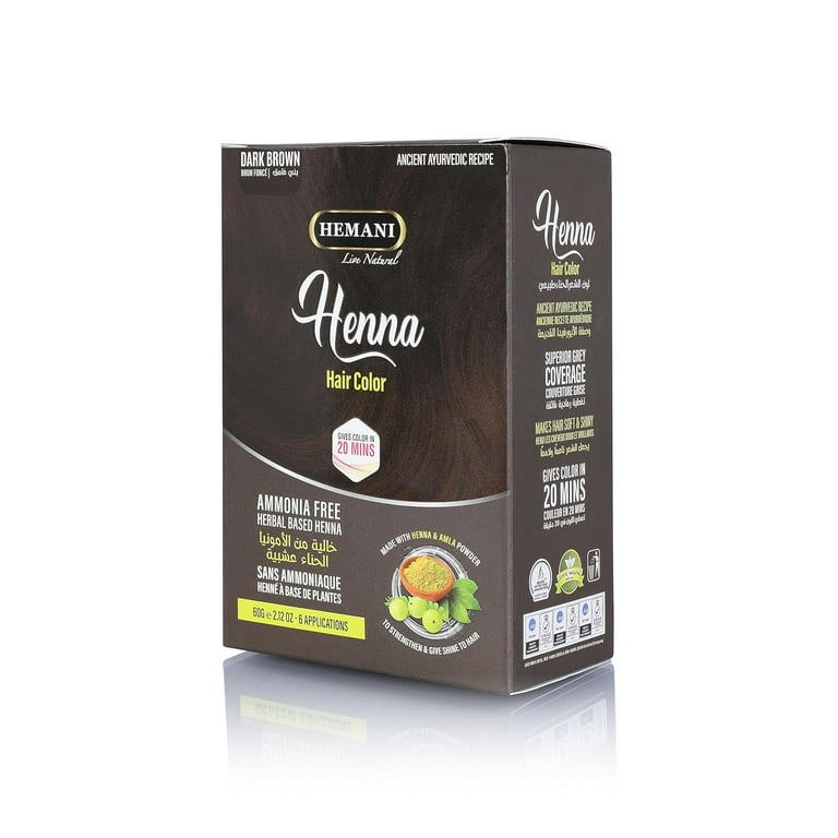 HEMANI Hair Henna Color 2.12 OZ (60g) 6 Applications, Colors in 20