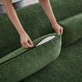 thumbnail image 5 of L-Shape Chenille Luxury Sectional Sofa with Side Pocket, Oversized Mnimalist Design Couch, Comfy Sleeper Sleeper Sofa Couch for Living Room, Apartment, No Assembly Required, Green, 5 of 9