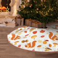 thumbnail image 5 of Rateoe Squirrel InThe Forest3 Pattern Christmas Tree Skirt with Ties , Christmas Tree Decorations, Farmhouse Christmas Decor Xmas Holiday Decorations-48", 5 of 6