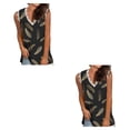 thumbnail image 1 of Qarigey Chaleco de algodón con cuello en V para mujer, camiseta sin mangas para vacaciones, bodas, citas, Top básico de verano, ropa transpirable tipo 6 L 2piezas Qarigey CBP366037, 1 of 5