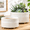 Reactive Glaze White, variant on Reactive Glaze Star White 6.5+8 Inch Ceramic Indoor Plant Pot Set of 2
