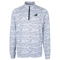 thumbnail image 2 of Men's Cutter & Buck Charcoal Tulane Green Wave Big & Tall Traverse Camo Print Stretch Quarter-Zip Pullover Top, 2 of 3