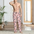 thumbnail image 5 of Uemuo Tropical Plants Pattern Men's Wide Leg Palazzo Lounge Pants with Pockets Light Weight Loose Comfy Casual Pajama Pants-X-Large, 5 of 9