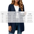 thumbnail image 3 of Binmer Women’s V Neck Open Front Long Knit Cardigan Long Sleeve Casual Mid Length Outerwear,Sizes S-2XL, 3 of 9