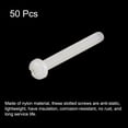 thumbnail image 3 of Unique Bargains Nylon Machine Screws, M3x25mm Slotted Pan Head Fasteners Bolts, White 50Pack, 3 of 4