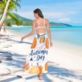 thumbnail image 7 of FORMRS Womens Beach Sarong Semi-Sheer Bikini Wrap Skirt Swimsuit Cover-ups, Pumpkins Pattern, 7 of 7