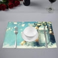 thumbnail image 3 of MKHERT Christmas Lantern with Christmas Decoration On Snow Placemats Table Mats for Dining Room Kitchen Table Decoration 12x18 inch,Set of 4, 3 of 4