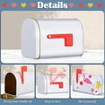 thumbnail image 5 of 8 Pcs  Mailbox White Tinplate Toy with Flags for Kids  Projects Preschoolers Gift Exchange Activities, 5 of 7