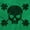 Irish Green, variant on Saint Patrick's Day Shamrock Skull Hoodie Sweatshirt Women Men Brisco Brands S