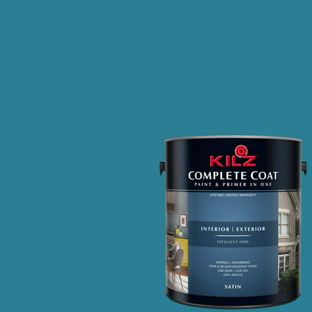 KILZ COMPLETE COAT Interior/Exterior Paint & Primer in One #RE140-02 Blue