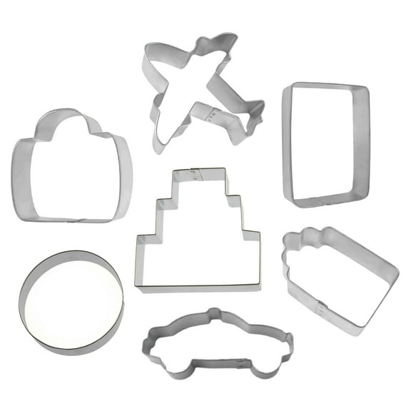 Travel Agent 7 Piece Cookie Cutter Set - The Cookie Cutter Shop - Tin Plate Steel