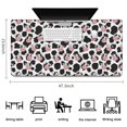 thumbnail image 5 of Long Mouse Pads for Desk,White Cow Black Spot Pattern Desk Mats on Top Of Desks, Desk Mouse Pad Extra Large with 3mm Non-Slip Base and Stitched Edge for Gaming,Office,Work,Home 47.3"x23.6", 5 of 6