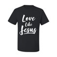 thumbnail image 2 of Wild Bobby Love Like Jesus Inspirational/Christian Men Graphic Tee, Black, Small, 2 of 5